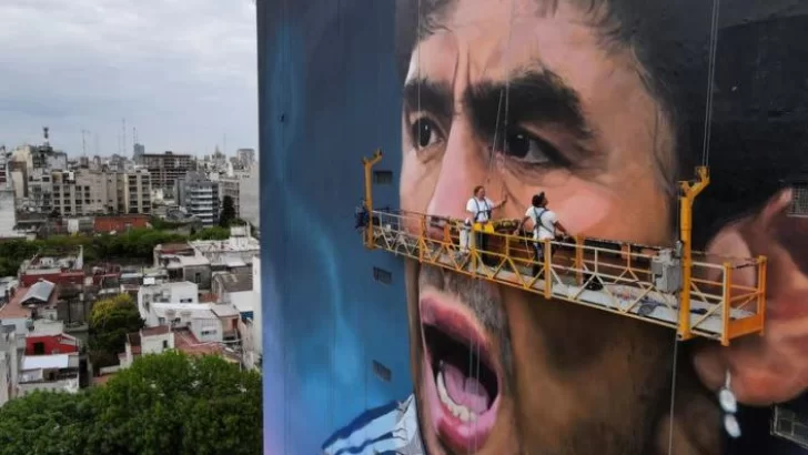 Mural de Maradona en Argentina sorprende al mundo