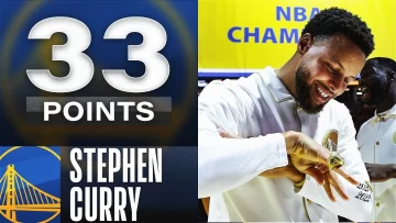 ¡Curry se volvió loco! 33 puntos, 15 sistencias, 7 triples