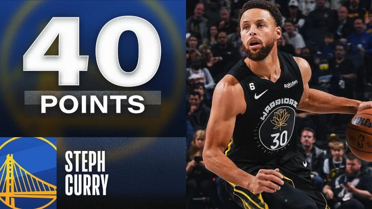 Steph Curry hace historia en partido en el que encestó 40 puntos